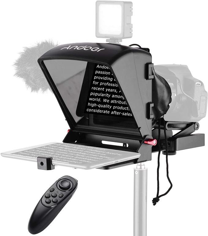 Teleprompter for Tablet Smartphone Camera with Remote Control Video Recording Live Streaming Speech Supply Kaiqing 