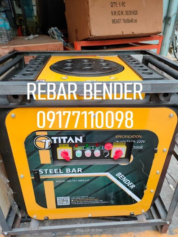 Titan Rebar Bender (Category: Construction Tools & Equipment) located in Manila. Submitted by joeyroque09 (Listing ID 1149671749, Image 1). Description: TAKEZO INDUSTRIAL SUPPLY Location: Mayhaligue St. Abad Santos, Manila Waze: Takezo Industrial Supply (Tondo, Manila) Land mark: Uno High School 126 Medicion 2B, Imus, Cavite Waze: Takezo Industrial Supply (Imus, Cavite) Land mark: Sea Oil.