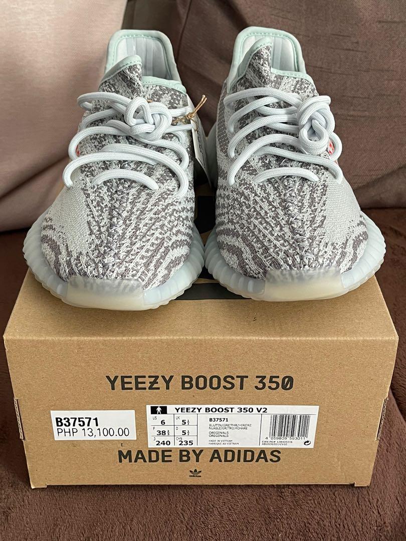 yeezy 350v blue tint size us 6.5 (Category: Sneakers) located in Pasig City. Submitted by lovedbyrtc (Listing ID 1149744774, Image 2). Description: size US 6 best fit to womens 7 local released, brand new. .