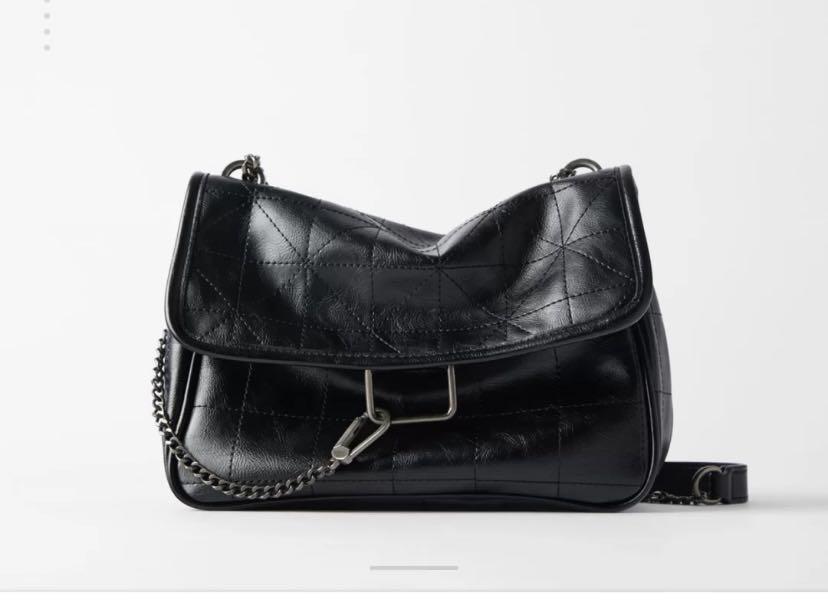 Zara black sales chain bag