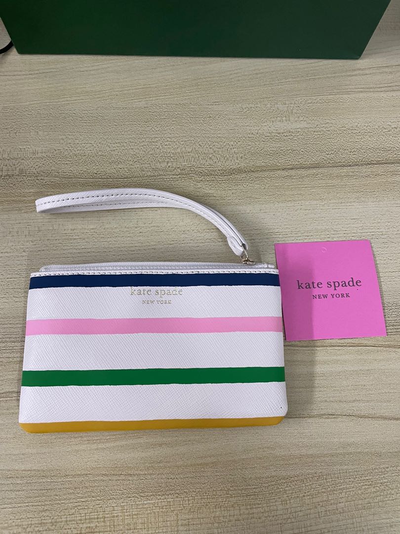 100 Original Kate spade leather evergreen zip top pouch wallet