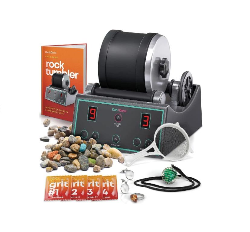 Great Science Kit & STEM Gift for all ages with Digital 9-day timer and 3-speed settings Turn Rough Rocks into Beautiful Gems Advanced Professional Rock Tumbler Kit Study Geology & Mineralogy
