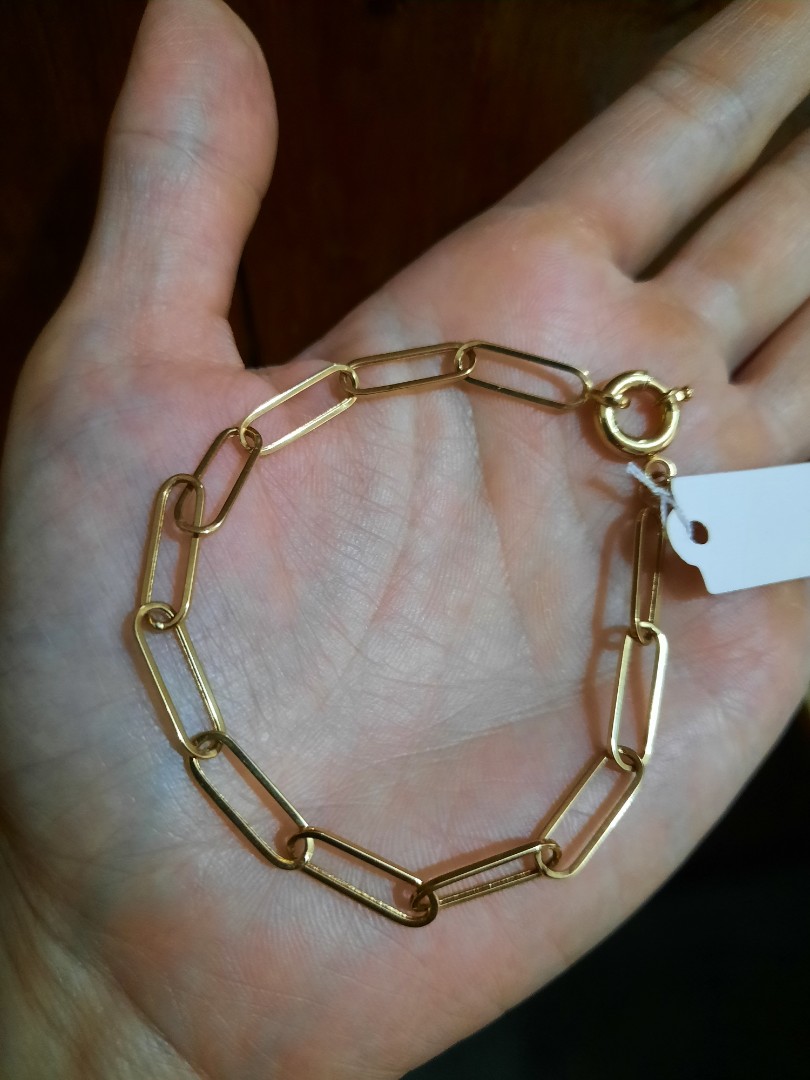18k 2025 paperclip bracelet