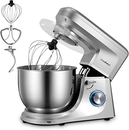 Cookmii Stand Mixer Electric Food Mixing 7.2L Bowl Dough Hook Whisk 6 Speed1800W 