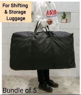 5pcs Extra Large Canvas Moving House Storage Shifting Laundry Big Organiser Blanket Bedsheet Travel Luggage Bag BH1230