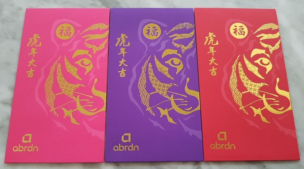 6 pcs Abrdn (Aberdeen) 2022 Red Packet / Ang Bao Pao, Hobbies & Toys