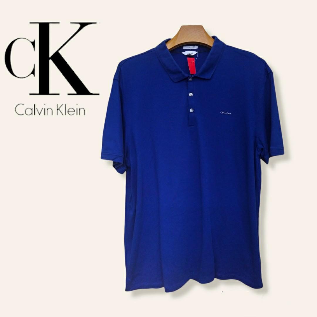 💯 Authentic CALVIN KLEIN Liquid Touch Polo T-Shirt. Size XL
