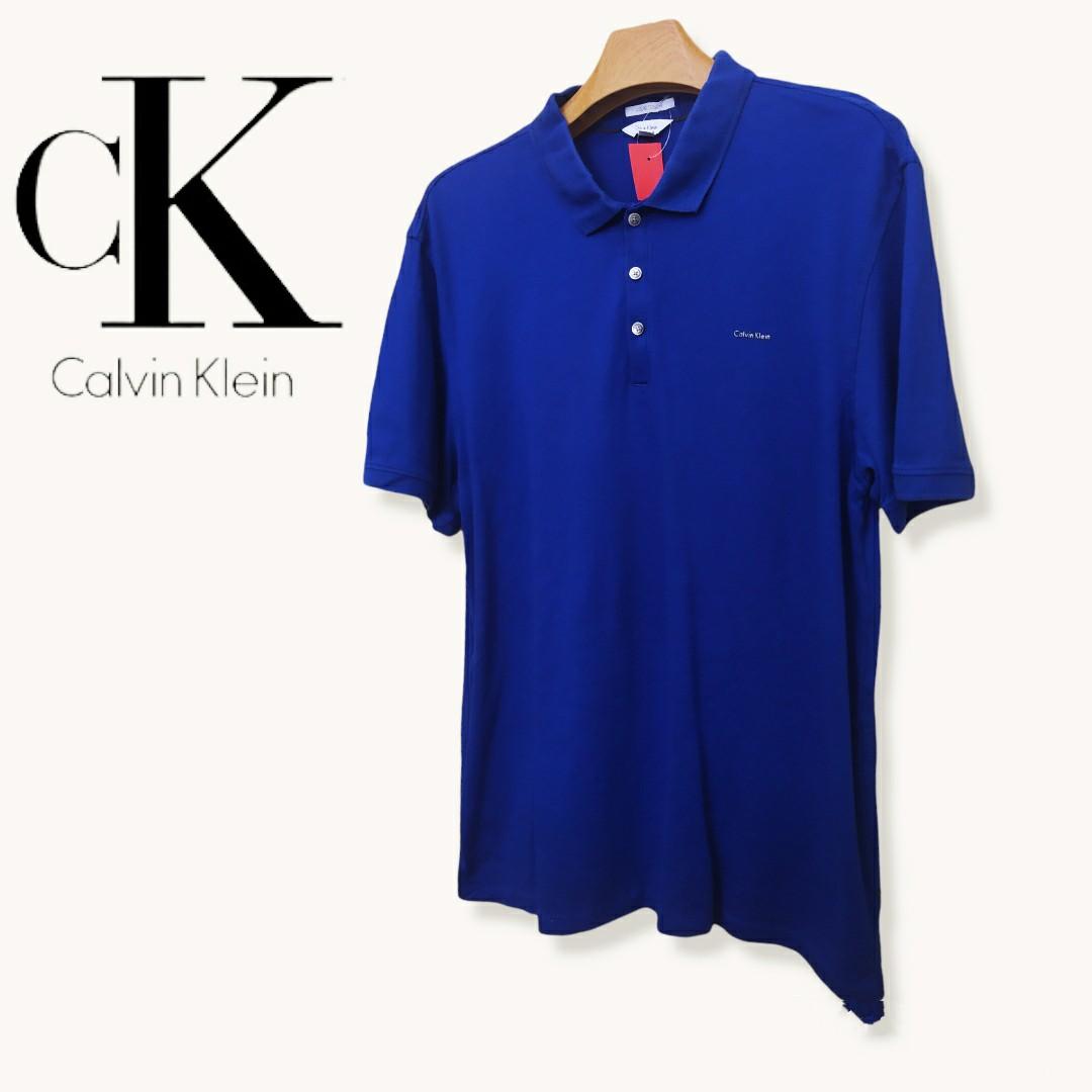 💯 Authentic CALVIN KLEIN Liquid Touch Polo T-Shirt. Size XL