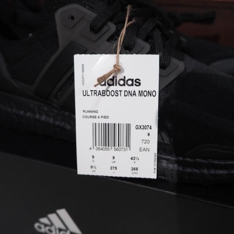 Adidas Ultraboost TRIPLE BLACK DNA MONO Men s Fashion Footwear