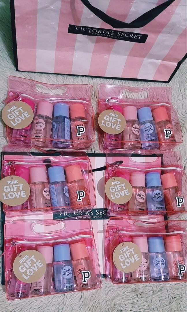 %Authentic from USA VS PINK Mini Body Mist Gift Set -Fresh and Clean, Warm  and Cozy, Cool and Bright, Coco, Beauty & Personal Care, Fragrance &  Deodorants on Carousell
