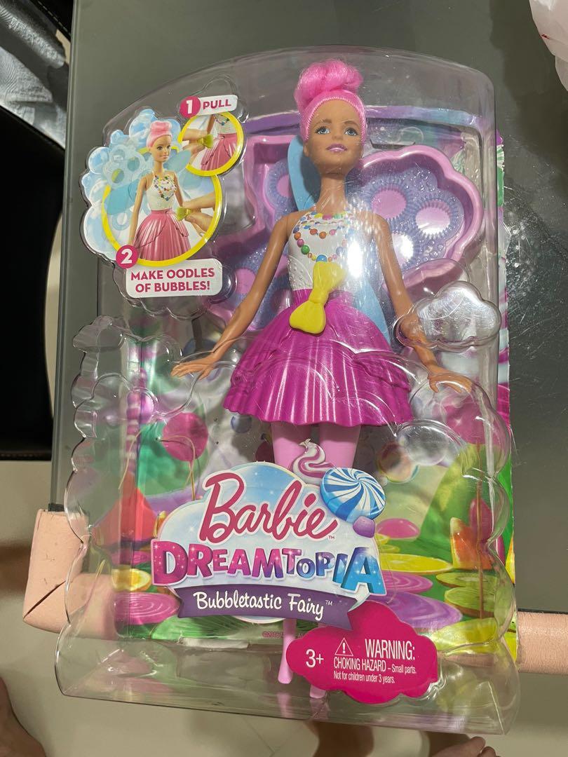 Barbie dreamtopia pink haired bubble barbie, Hobbies & Toys