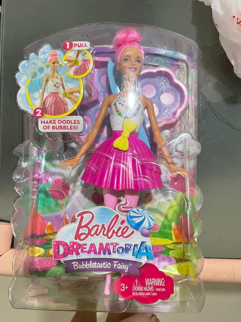 Barbie dreamtopia pink haired bubble barbie, Hobbies & Toys