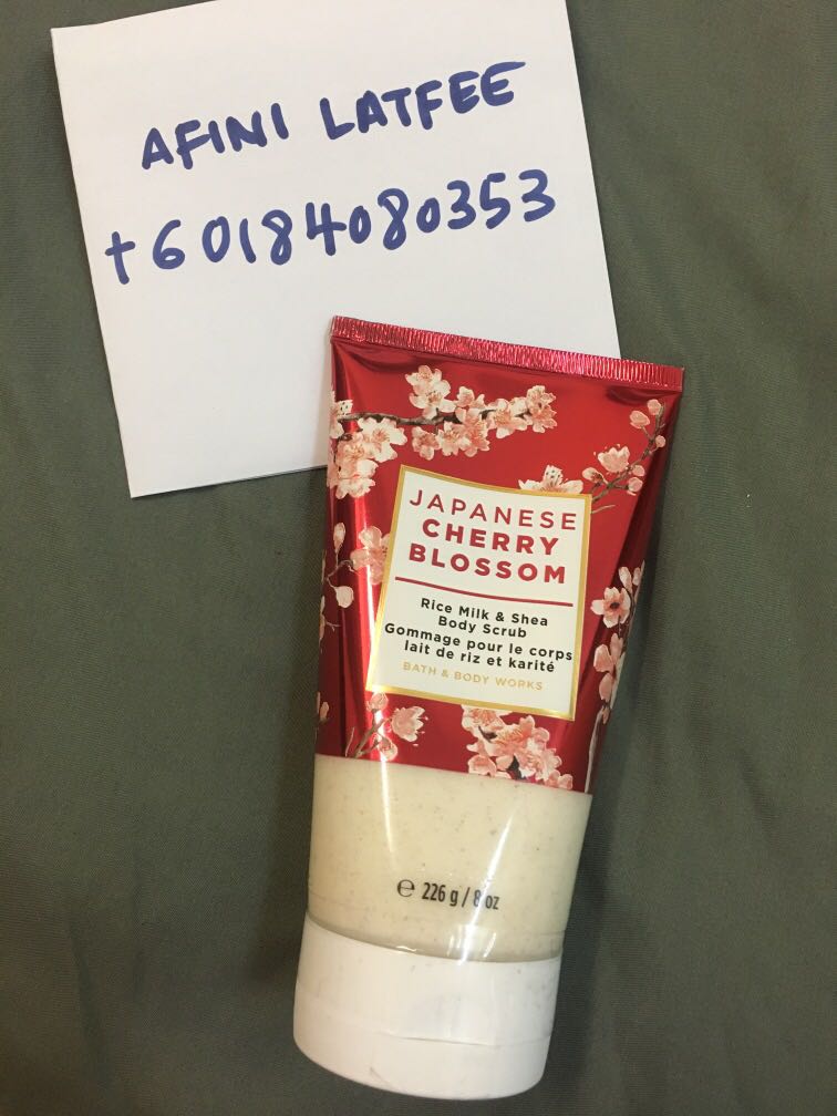 Bath & Body Works Rice Milk & Shea Body Scrub JCB Japanese Cherry