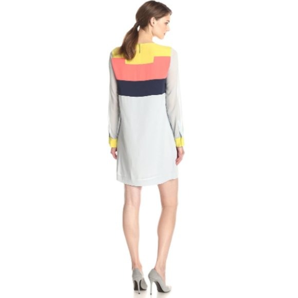 Bcbgmaxazria colorblock shift dress clearance