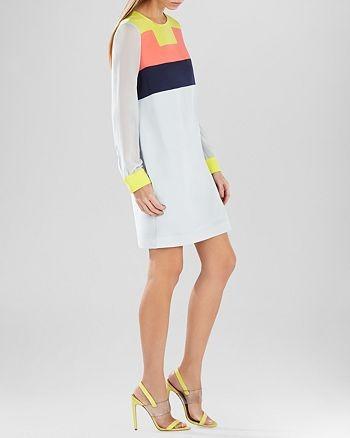 Bcbgmaxazria colorblock hot sale shift dress