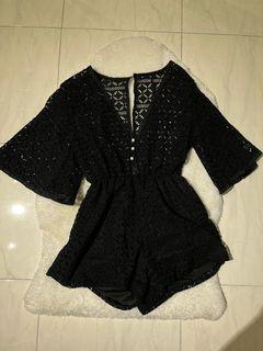 Black lace jumpsuit