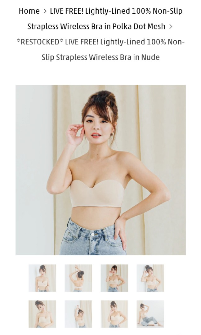 BNWT IMINXX LIVE FREE! LIGHTLY-LINED 100% NON-SLIP STRAPLESS WIRELESS BRA  IN NUDE, Women's Fashion, New Undergarments & Loungewear on Carousell