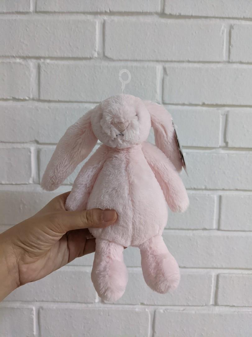 BNWT Jellycat Bashful Pink Bunny Rattle Babies Kids Infant