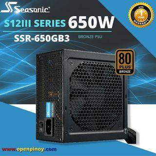 Brand New : Seasonic SSR-650GB3 S12 III 650W 80+ BRONZE PSU
