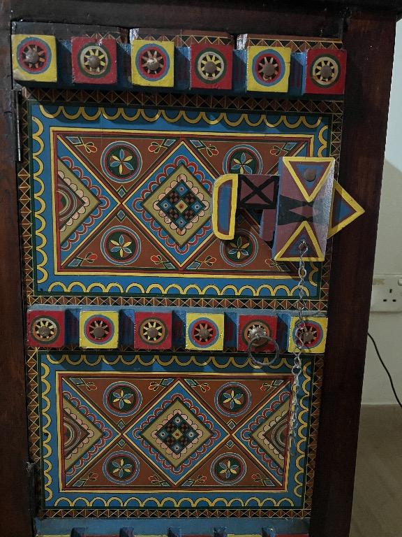 Brand New Arabic Table /Cupboard with Beautifully Handpainted Door