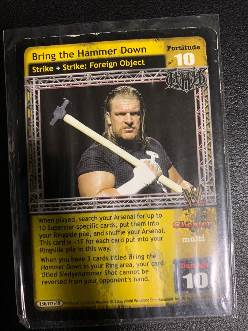 Bring the Hammer Down (Triple H) Raw Deal WWE WWF, Hobbies & Toys
