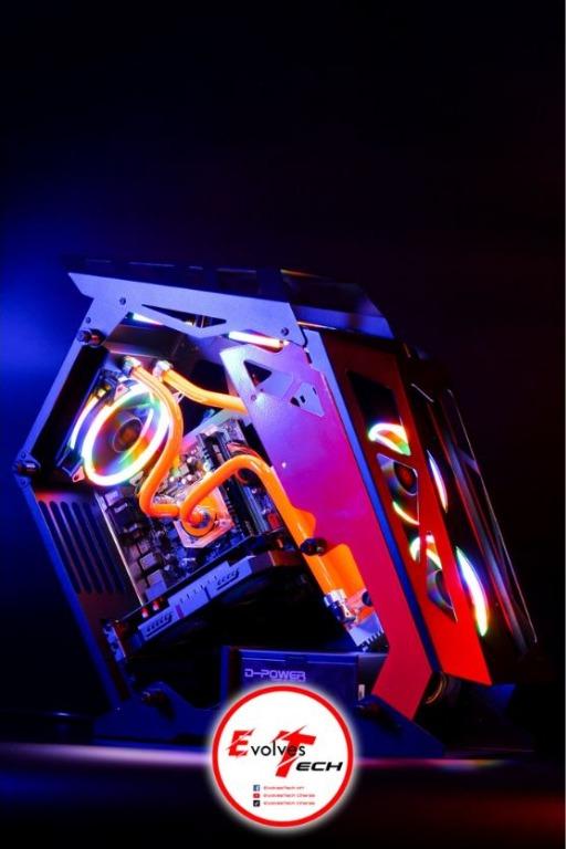 BUDGET Water Cooling Gaming PC Set With Monitor and Mouse & Keyboard