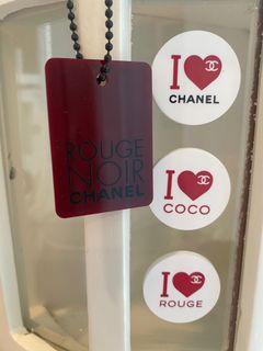 Burgundy Rough Noir Chanel | Tag | Accessories| Charm