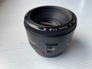 Canon EF 50mm f/1.8 ii with Hoya UV filter