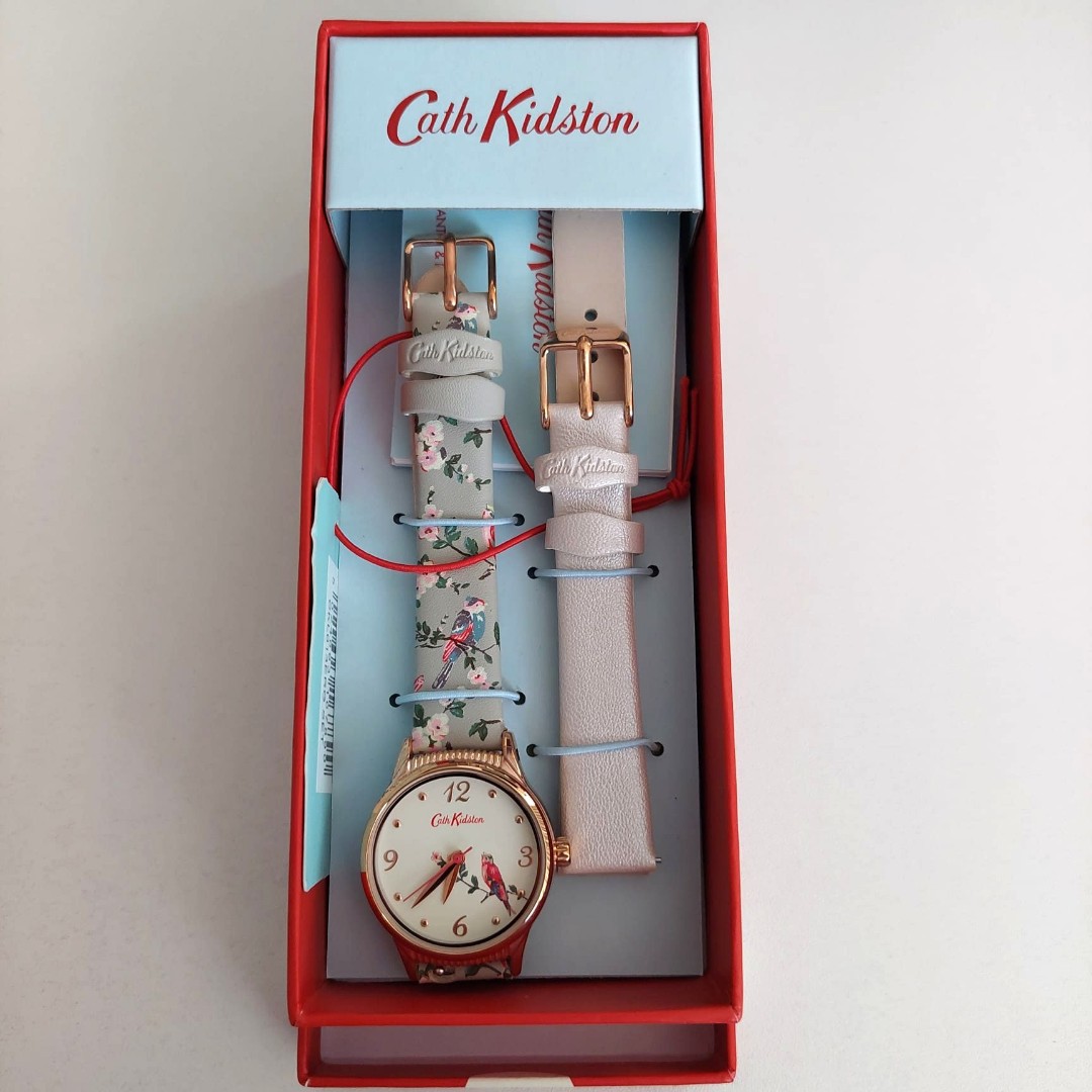 Cath Kidston Blue Leather Print Dial Rose Gold Watch | McKellars The  Jewellers