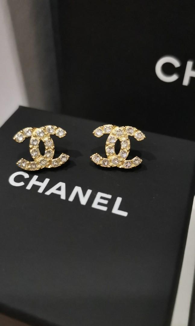 Competitive Cost Chanel No 5 Style Enameled Camellia Flower and Pearl  Earrings, coco chanel flower earrings