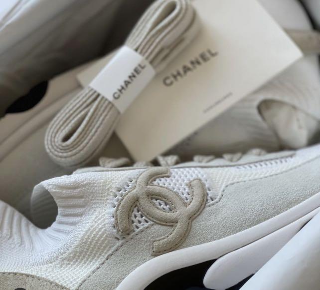White chanel sneakers 2019 hot sale