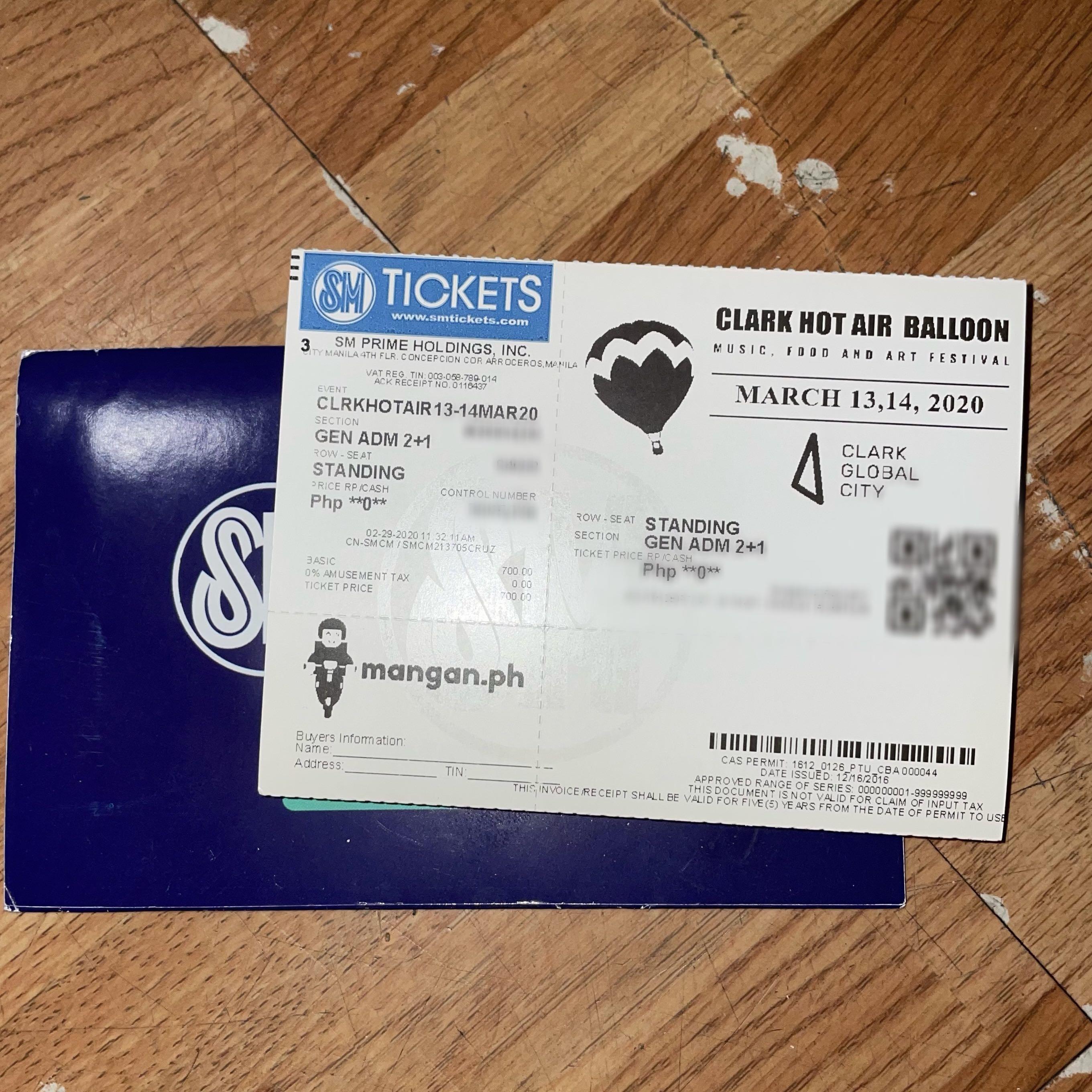Hot air balloon store tickets