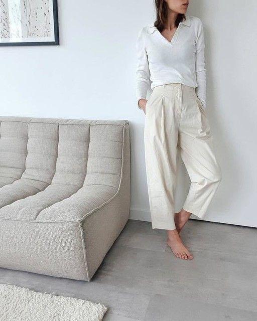 Cos rounded cotton trousers 32, Women's 