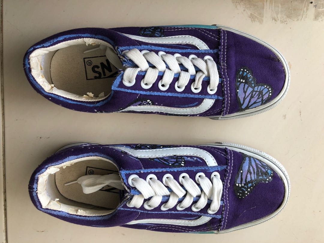 Custom vans discount purple