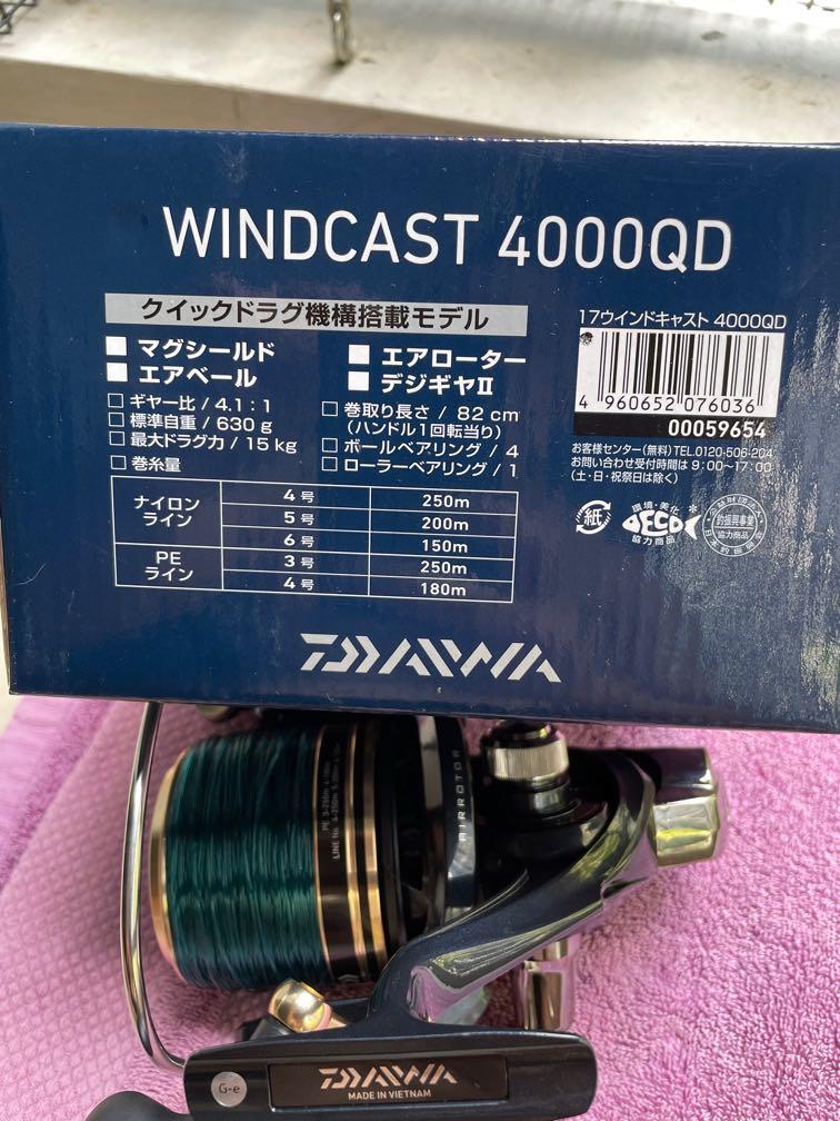 Daiwa Spinning Reel 17 Wind Cast 4000 QD