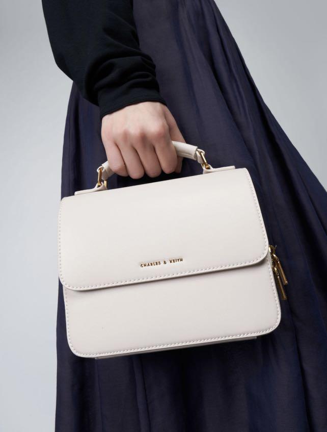 Charles and keith asymmetric front flap bag clearance