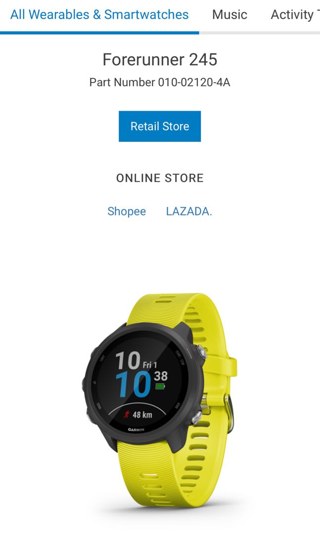 Garmin Forerunner 245 (no music 