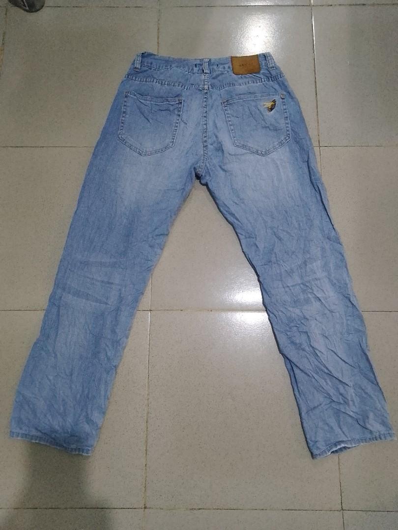 GUCCI BEE DENIM JEANS, Women's Fashion 