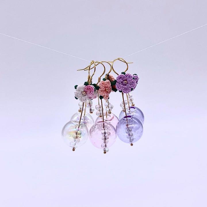 Glass hot sale bubble earrings