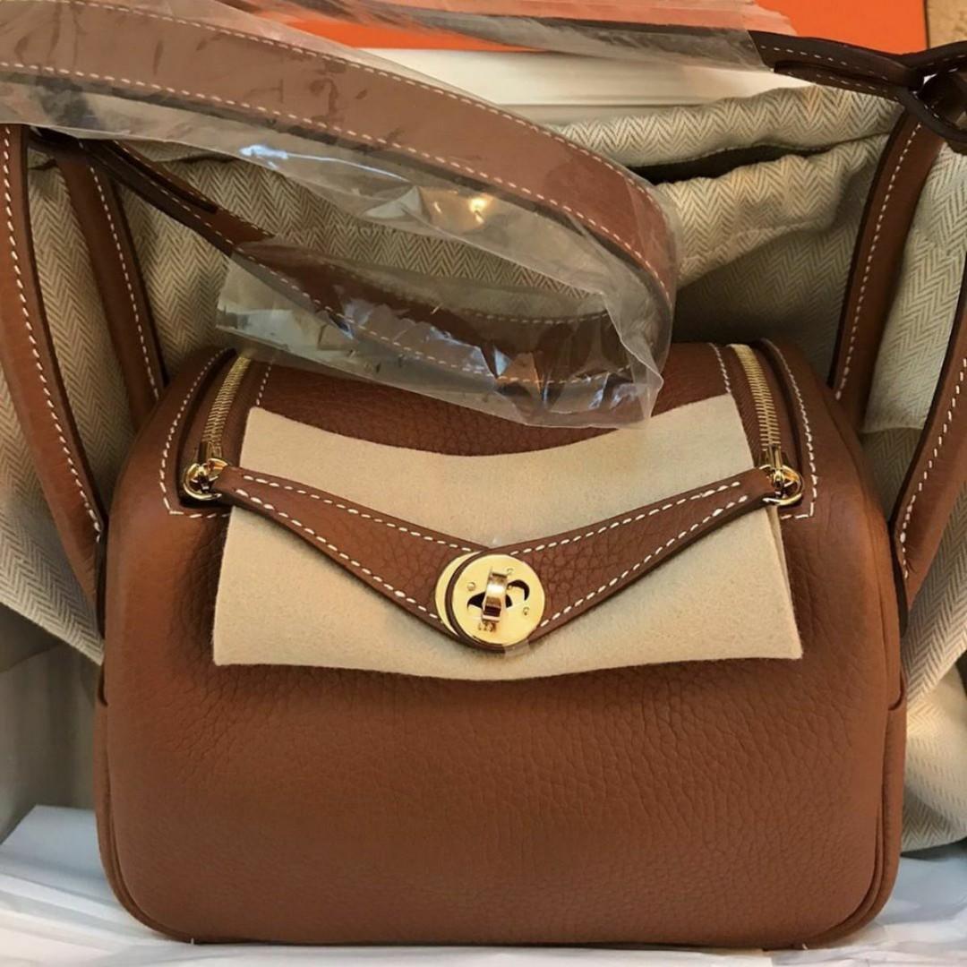 Hermes Lindy Mini Chai Swift, Luxury, Bags & Wallets on Carousell