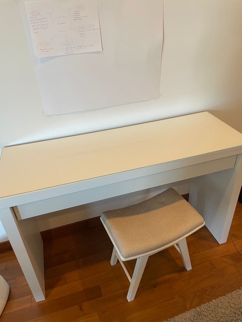 IKEA make up / dressing table including chair, Furniture & Home Living