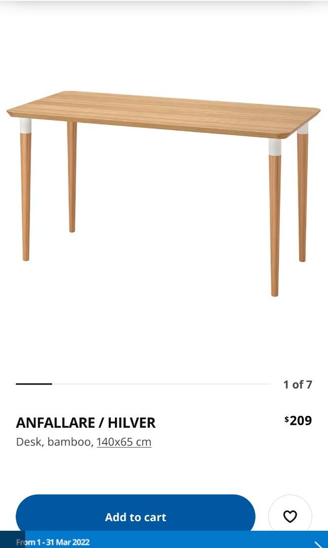 Ikea Wood Table and Legs Anfallare Hilver Furniture Home Living