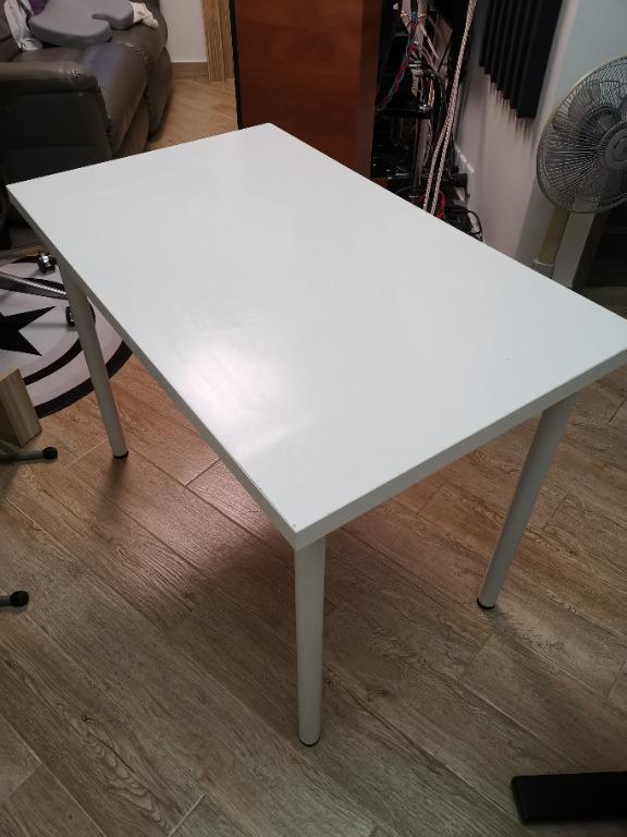 Good deal ikea white table 枱桌平售 100cm x60cm, Linnmon, computer and