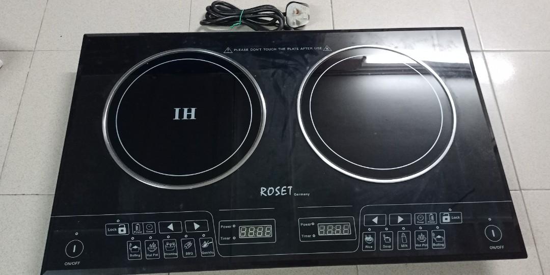 Induction + Halogen Cooker Roset Germany RS2101C, TV & Home Appliances