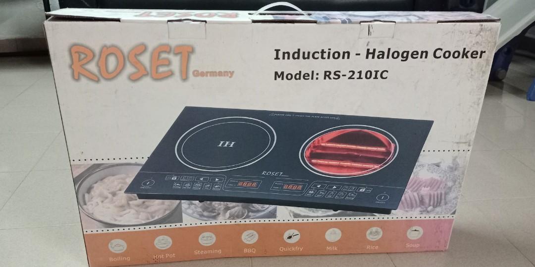 Induction + Halogen Cooker Roset Germany RS2101C, TV & Home Appliances