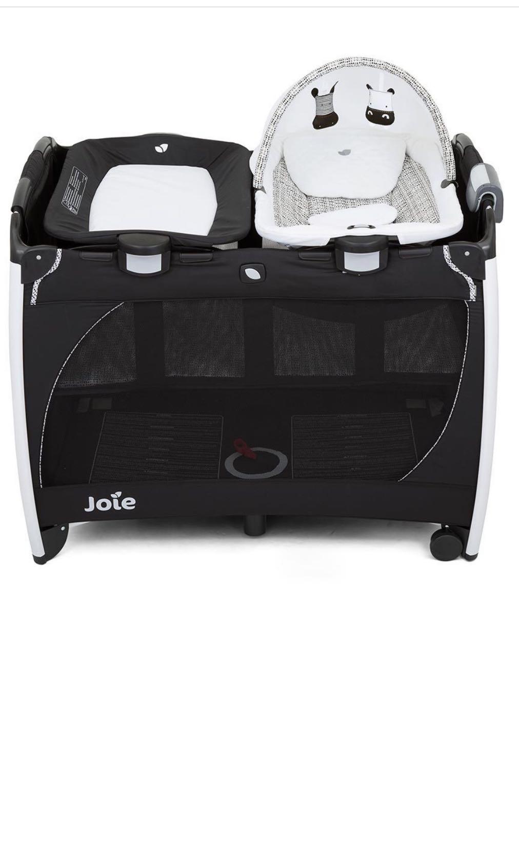 Joie excursion change & rock portacot dots shop