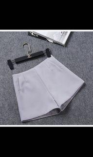 Lavender grey high waist shorts side zip 2XL UK12 UK14