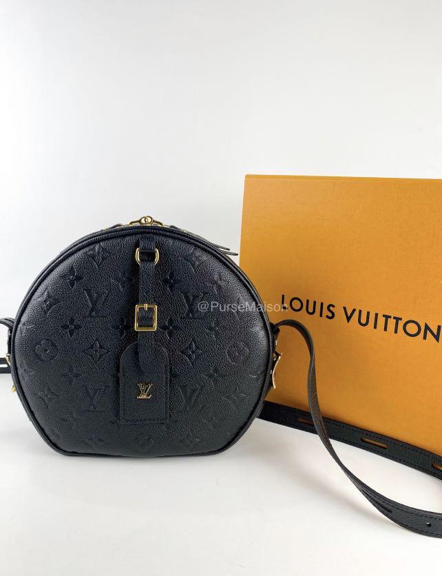 Louis Vuitton Empreinte Boite Chapeau Souple MM Black. Made in France. Date  code: DU3290, Luxury, Bags & Wallets on Carousell