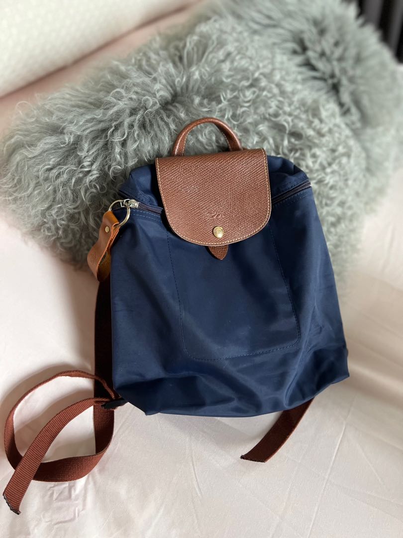 Longchamp LePliage Backpack Navy Blue Women s Fashion Bags
