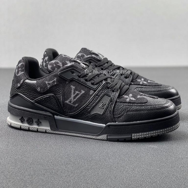 lv trainer sneaker all black